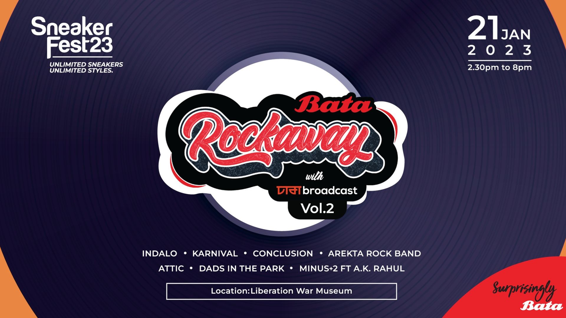 Bata Rockaway with Dhaka Broadcast vol-2 The year's first and largest indie concert