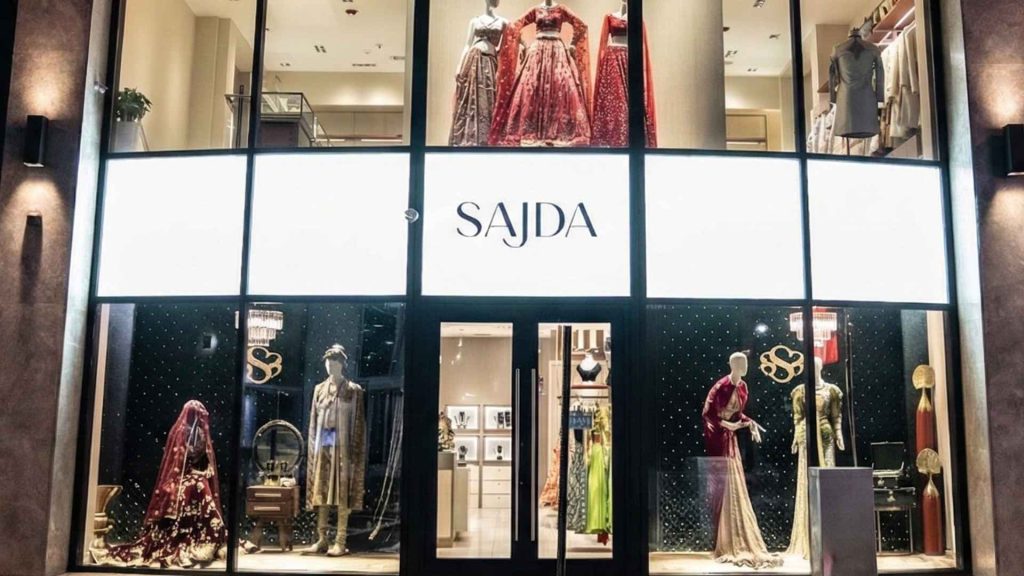 Bridal shopping experience at Desi Wedding Shops Oak Tree Road featuring South Asian wedding attire.
