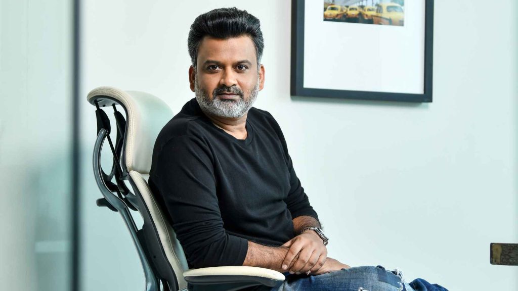 Portrait of Mahendra Soni, producer and co-founder of SVF Entertainment and Hoichoi, known for building the modern ecosystem of Bengali entertainment.