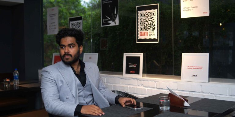 “Shitom Ahmed enjoying rooftop vibes and interacting with attendees at TINDS Social Dhaka”